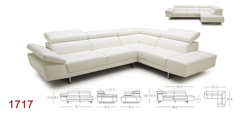 1717 Italian Leather Sectional
