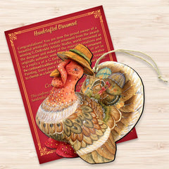 Tom the Turkey Wooden Ornaments by G. DeBrekht - Thanksgiving Halloween Decor - 8158904