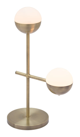 Waterloo White & Bronze Table Lamp | Mid-Century Modern