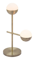 Waterloo White & Bronze Table Lamp | Mid-Century Modern