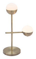 Waterloo White & Bronze Table Lamp | Mid-Century Modern