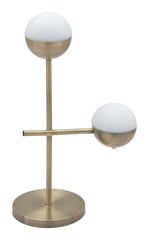 Waterloo White & Bronze Table Lamp | Mid-Century Modern
