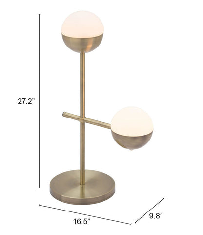 Waterloo White & Bronze Table Lamp | Mid-Century Modern