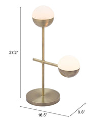 Waterloo White & Bronze Table Lamp | Mid-Century Modern