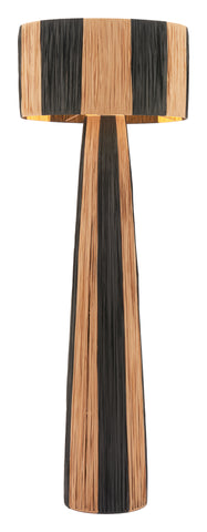 Gala Black & Natural Floor Lamp | Modern Designer Lighting