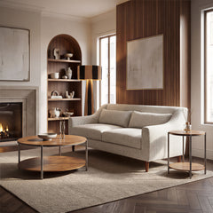 Gala Black & Natural Floor Lamp | Modern Designer Lighting