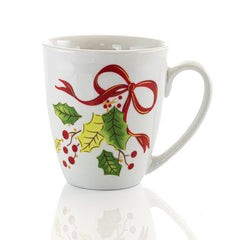 Holiday Ribbon 12 Piece Dinnerware Set, Service for 4