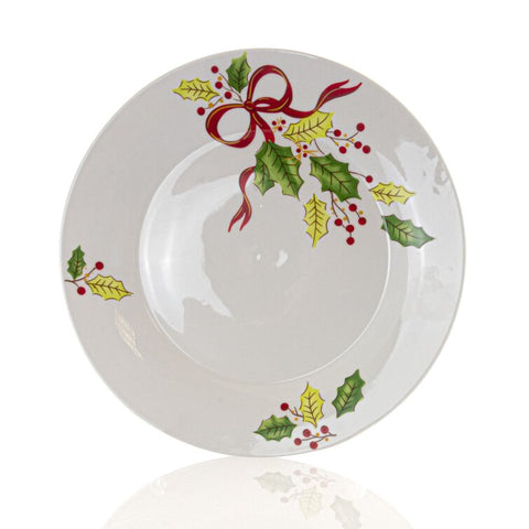 Holiday Ribbon 12 Piece Dinnerware Set, Service for 4