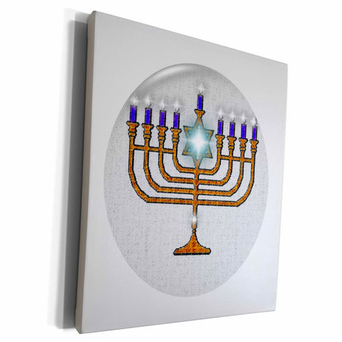3dRose SmudgeArt Hanukkah - Chanukah Designs - MENORAH - HOPE - Museum Grade Canvas Wrap (cw_8350)