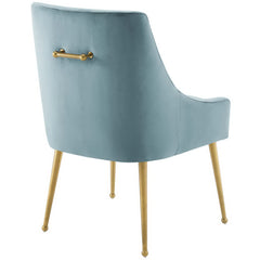Discern Upholstered Performance Velvet Dining Chair by Modway - Light Blue