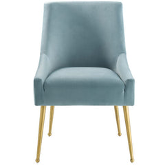 Discern Upholstered Performance Velvet Dining Chair by Modway - Light Blue