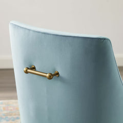 Discern Upholstered Performance Velvet Dining Chair by Modway - Light Blue
