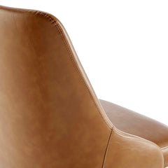 Designate Swivel Vegan Leather Office Chair by Modway - Black Tan