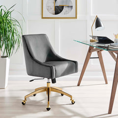 Discern Performance Velvet Office Chair by Modway - Gray
