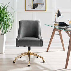 Discern Performance Velvet Office Chair by Modway - Gray