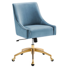 Discern Performance Velvet Office Chair by Modway - Light Blue