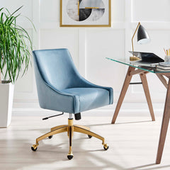Discern Performance Velvet Office Chair by Modway - Light Blue