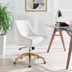 Discern Performance Velvet Office Chair by Modway - White
