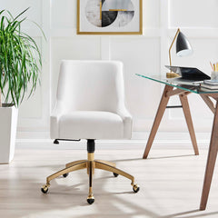 Discern Performance Velvet Office Chair by Modway - White