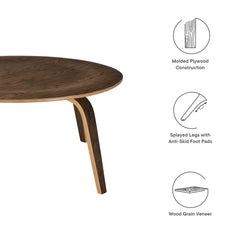 Fathom Wood Coffee Table by Modway - Walnut