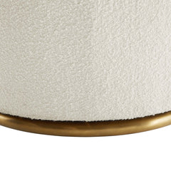 Nora Boucle Upholstered Swivel Chair by Modway - White