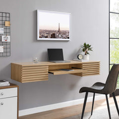 Render Wall Mount Wood Office Desk