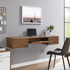 Render Wall Mount Wood Office Desk