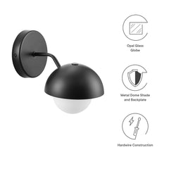 Eclipse Globe Wall Sconce by Modway - Black