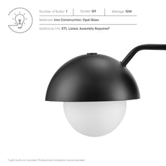 Eclipse Globe Wall Sconce by Modway - Black