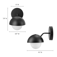 Eclipse Globe Wall Sconce by Modway - Black