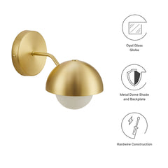 Eclipse Globe Wall Sconce by Modway - Brass