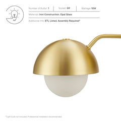 Eclipse Globe Wall Sconce by Modway - Brass
