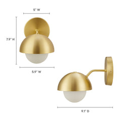 Eclipse Globe Wall Sconce by Modway - Brass