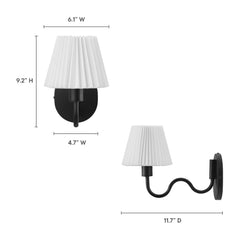 Wave Squiggle Arm Wall Sconce by Modway - Black