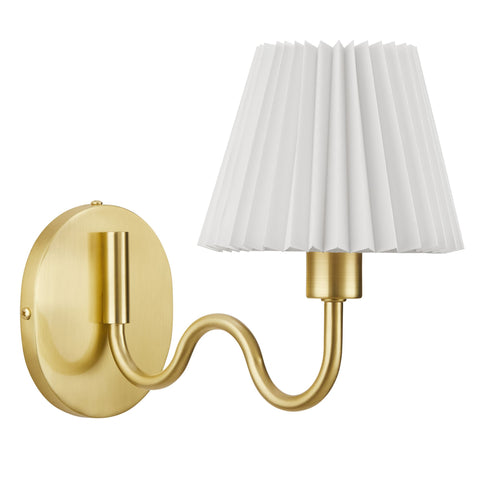 Wave Squiggle Arm Wall Sconce by Modway - Brass
