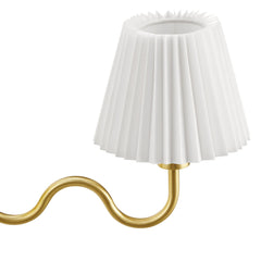Wave Squiggle Arm Wall Sconce by Modway - Brass