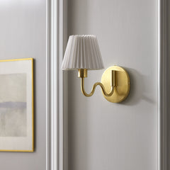 Wave Squiggle Arm Wall Sconce by Modway - Brass