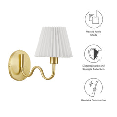 Wave Squiggle Arm Wall Sconce by Modway - Brass