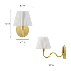 Wave Squiggle Arm Wall Sconce by Modway - Brass