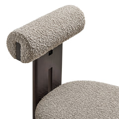 Torian Boucle Fabric Dining Chair Set of 2 by Modway - Wenge Taupe