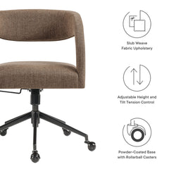 Pinnacle Upholstered Office Chair by Modway - Mocha