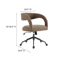 Pinnacle Upholstered Office Chair by Modway - Mocha