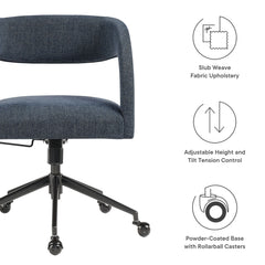 Pinnacle Upholstered Office Chair by Modway - Slate Blue