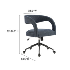 Pinnacle Upholstered Office Chair by Modway - Slate Blue