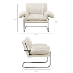 Ansel Performance Velvet Accent Chair by Modway - Alabaster