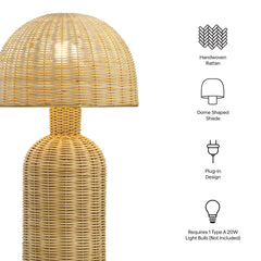 Briar Rattan Table Lamp by Modway - Natural