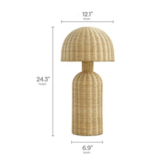 Briar Rattan Table Lamp by Modway - Natural