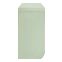 Modern Fluted 3-Door Sideboard Cabinet with Adjustable Shelves & Soft-Close Doors