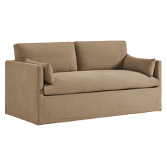 Wellfleet Slipcovered Linen-Blend Loveseat by Modway - Almond