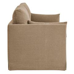 Wellfleet Slipcovered Linen-Blend Loveseat by Modway - Almond